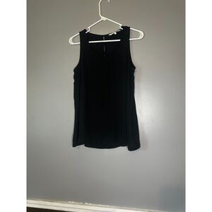Foxcroft NYC Black Sleeveless Tank Top Women’s Size S Back Button Closure
